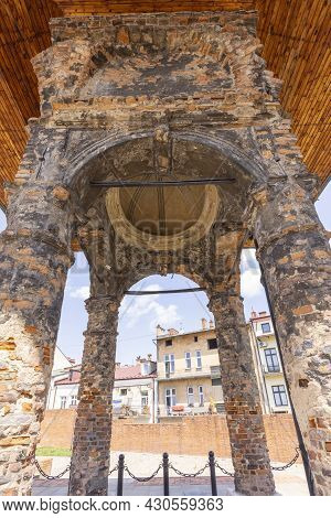 Tarnow, Poland - July 24, 2021: Synagogue Bima, Elevated Platform Where Torah Is Read And The Prayer