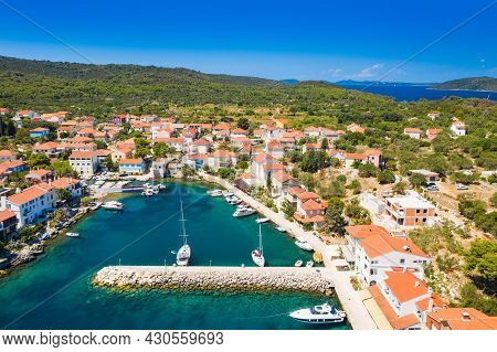Aerial View Of Picturesque Town Of Bozava On The Island Of Dugi Otok In Croatia