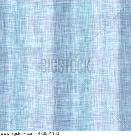 Classic Blue Woven Stripe Masculine Shirt Fabric Texture. Navy Space Dyed Marled Melange Background.