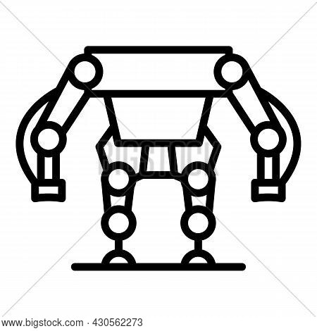 Robot Body Icon Outline Vector. Artificial Suit Man. Human Tech