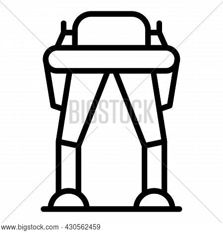 Exoskeleton Back Icon Outline Vector. Robot Suit. Wearable Body