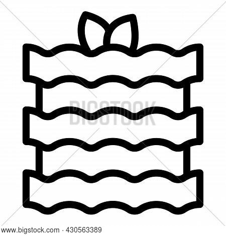 Lasagne Icon Outline Vector. Lasagna Pasta. Italian Food