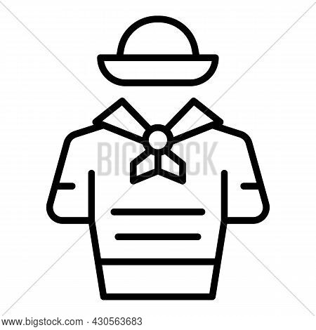 Gondolier Clothes Icon Outline Vector. Gondola Boat. Italy Venice