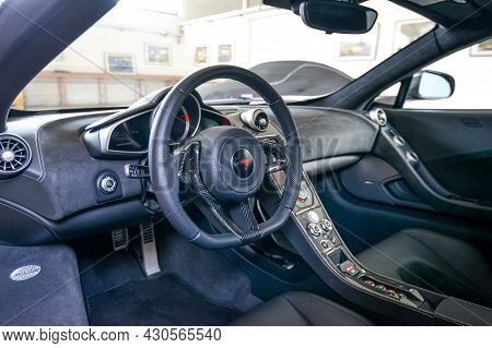 Nurburg, Germany - August 20, 2015. Garage Of Racing Rental Training Sports Cars. Road To Race Track