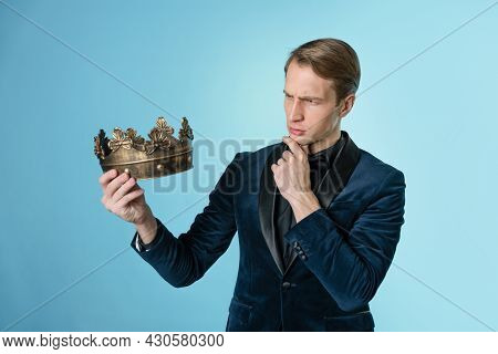Impostor Syndrome, Concept. A Successful Young Professional Doubts His Career Achievements.