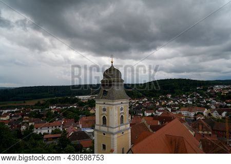 Onion Dome With Onion Helmet Or Onion Dome Photographed On A Church Tower As An Architectural Roof C