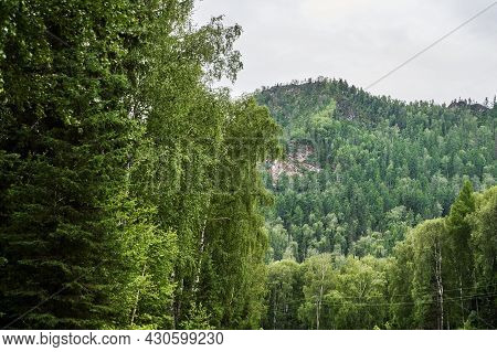 Vacation Landscape. Russian Altai Mountains. Multa Region. Holiday At Home. Staycation Concept. Long