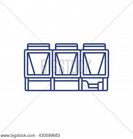 Chiller, Cooling System Line Vector Art, Icon