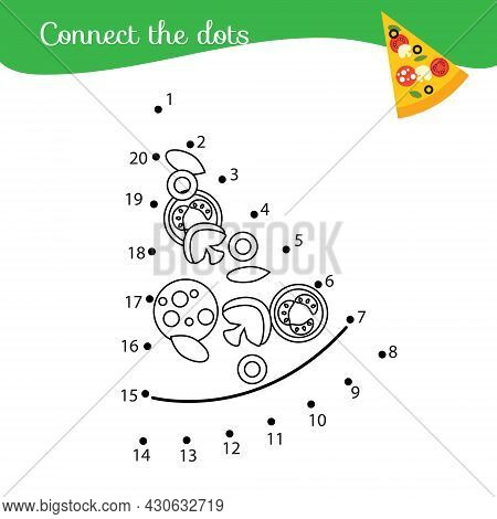 Connect The Dots. Dot To Dot By Numbers Activity For Kids And Toddlers. Children Educational Game. D