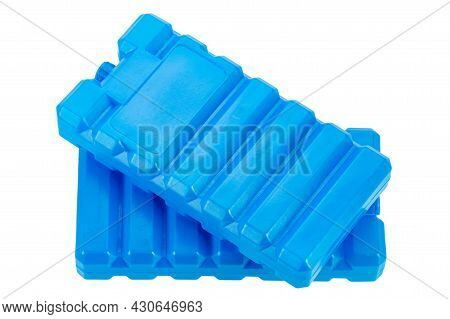Two Ice Packs Isolated On A White Background. Cold Accumulators. File Contains Clipping Path.