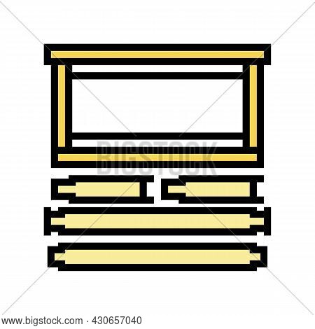 Frames Langstroth Beekeeping Color Icon Vector. Frames Langstroth Beekeeping Sign. Isolated Symbol I