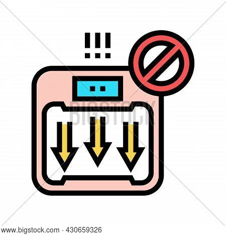 Unexplained Weight Loss Hepatitis Color Icon Vector. Unexplained Weight Loss Hepatitis Sign. Isolate