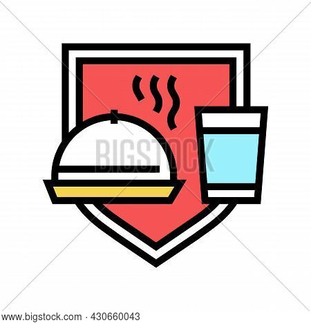 Food And Water Security Social Problem Color Icon Vector. Food And Water Security Social Problem Sig