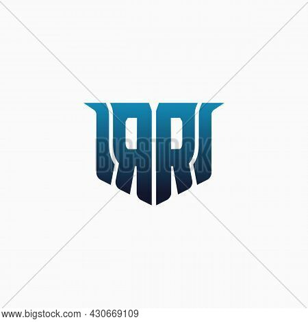 Letter Rr In A Unique Shape. Game Logo Design Template, Hobby, Esport Identity.. E-sport Letter Logo