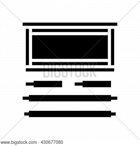 Frames Langstroth Beekeeping Glyph Icon Vector. Frames Langstroth Beekeeping Sign. Isolated Contour 