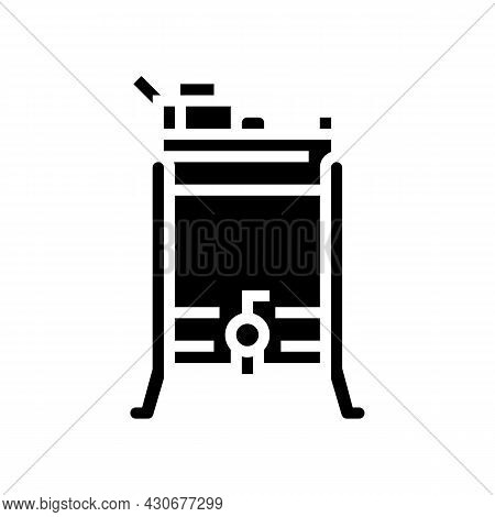 Honey Extractor Beekeeping Glyph Icon Vector. Honey Extractor Beekeeping Sign. Isolated Contour Symb