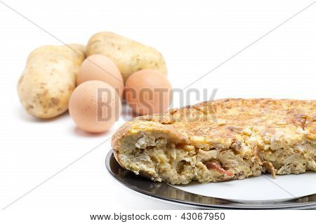 Hiszpański omlet ziemniaków i jaj