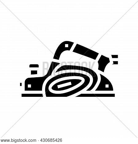 Electric Planer Tool Glyph Icon Vector. Electric Planer Tool Sign. Isolated Contour Symbol Black Ill