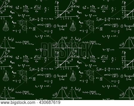 Hand drawn physic formulas Science knowledge education. Chem formula and physics , math formula and