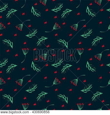 The Pattern Is A New Years Doodle Pattern. Merry Christmas And A Happy New Year. Background For Text