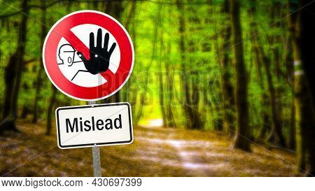 Street Sign The Direction Way To Consultation Versus Mislead