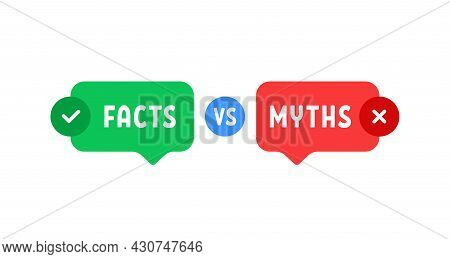 Green And Red Bubbles With Myths Vs Facts