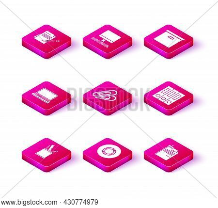 Set Pencil Case Stationery, Scotch, Laptop, Paper Clip, File Document And Binder, Office Folders Wit
