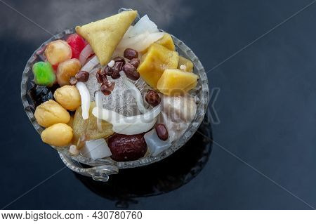 Traditional Chinese Iced Sweet Dessert Is Delicious Here Are Many Grains Including Sweet Potato Ball