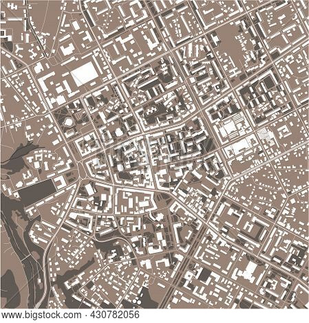 Map Of The City Of Zhytomyr, Ukraine
