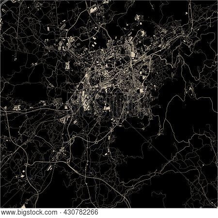 Map Of The City Of Braga, Portugal
