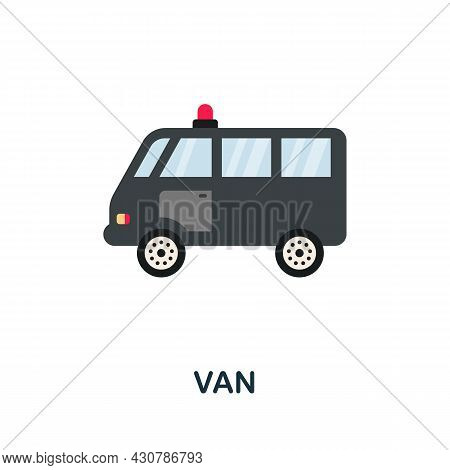 Van Icon. Flat Sign Element From Law Collection. Creative Van Icon For Web Design, Templates, Infogr