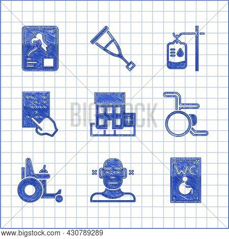 Set Medical Hospital Building, Deaf, Separated Toilet For Disabled, Wheelchair, Electric Wheelchair,