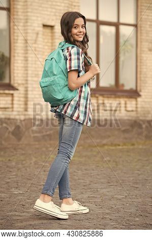 Going Hands-free. Happy Kid Carry Travel Bag Outdoors. Vacation Travel. Summer Holidays. Travelling 