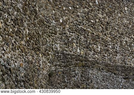 Stone Wall Of The Medieval Fortress In Szigliget