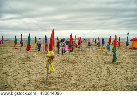 La Manche Coastline At Low Tide Near De Ville: De Ville, France - August 8, 2021