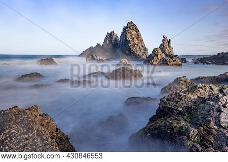 Long Exposure Shot Of Camel Rock At Bermagui On A Spring Afternoon