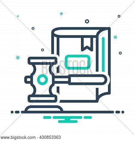 Mix Icon For Legislation Hammer Book Justice Syllogism Rectitude Law Legal Legislation