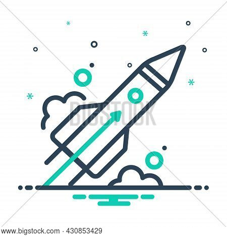 Mix Icon For Beginning Inception Kickoff First-part Start Launch Rocket Outset Commencement