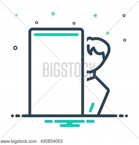Mix Icon For Behind Peep Glimpse Glance Scintilla At-the-back-of Look Watch