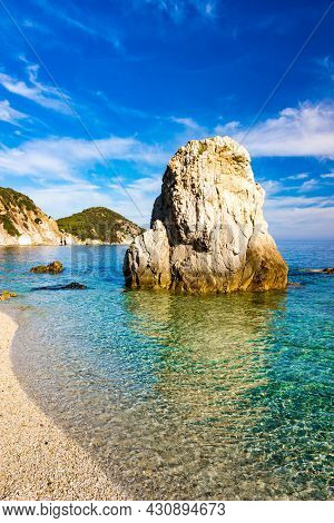 The Beach Of Sansone Is Considered One Of The Most Beautiful Beaches Of Elba Island, Italy