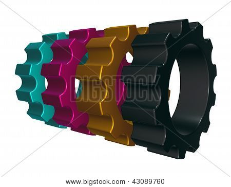 Ruote dentate CMYK