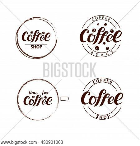 Coffee Shop, Coffee Beans, Time For Coffee, Logo, Circles, Coffee Cup, Brown Stylish Color, Logotype