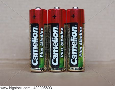 Shenzhen - Circa August 2021: Camelion 1.5 V Aaa Battery