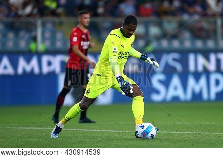 Genova, Italy. 23 August 2021. Mike Maignan Of Ac Milan  During The Serie A Match Beetween Uc Sampdo