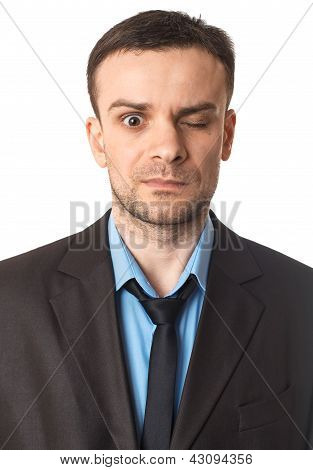 Piscando o retrato do empresário