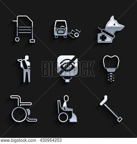 Set Blindness, Woman Wheelchair, Walking Stick Cane, Dental Implant, Wheelchair, Human Broken Arm, G