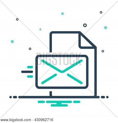 Mix Icon For Letter Sheet Document Epistle Paper Envelope Wrapper Postage Mail
