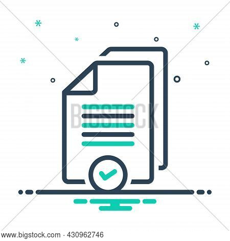 Mix Icon For Proper Reasonable Advisable Right Suitable Pertinent Wrong Document Paper