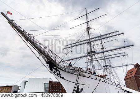 Stralsund, Germany - July 31, 2019: Museum Ship Gorch Fock I In The Harbor. It S A Tall Ship Of The 