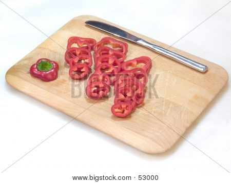 Rodajas de pimiento rojo